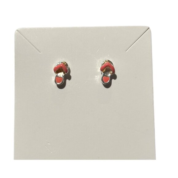 3 Pair of Earrings - Palm Tree Dangle, Flip-Flop Stud & Fish Stud - Pierced - Picture 2 of 6